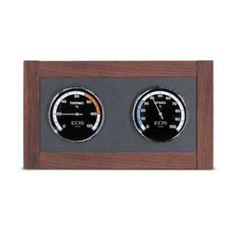 EOS Lux Sauna Thermometer and Hygrometer Climate Station — Lux Climate Station Celsius Walnut