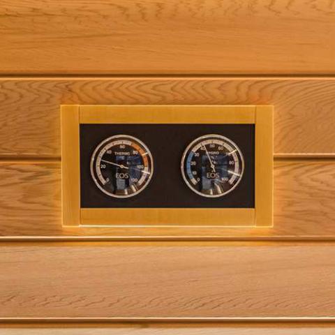 EOS Lux Sauna Thermometer and Hygrometer Climate Station — Lux Climate Station Lifestyle Celsius Maple