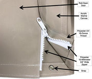 Finnmark Fitted Sauna Covers for FD-1–FD-5, Avena — Finnmark Sauna Cover Detail Diagram