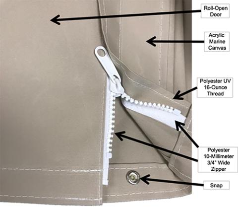 Finnmark Fitted Sauna Covers for FD-1–FD-5, Avena — Finnmark Sauna Cover Detail Diagram