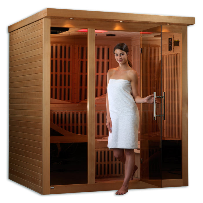 Golden Designs Monaco 6-person PureTech™ Near Zero EMF FAR Infrared Sauna