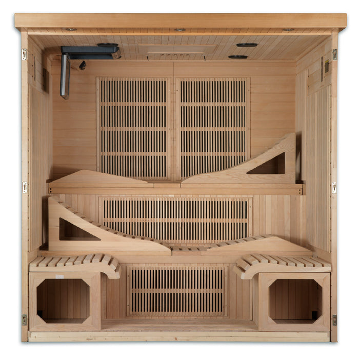 Golden Designs Monaco 6-person PureTech™ Near Zero EMF FAR Infrared Sauna