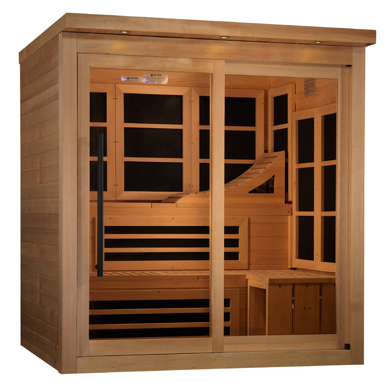 Golden Designs 6-Person Near Zero EMF FAR Infrared Sauna (Canadian Hemlock)