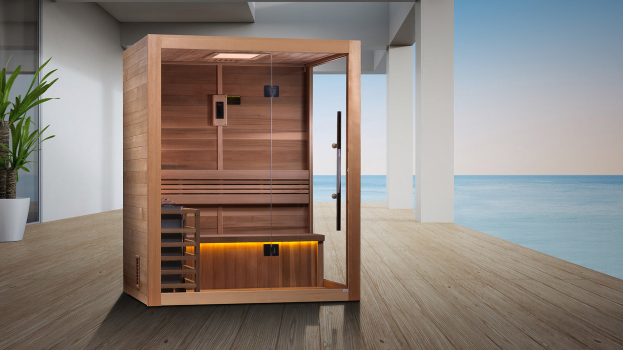 Golden Designs "2-Person Sauna with Red Cedar Interior - Hanko"