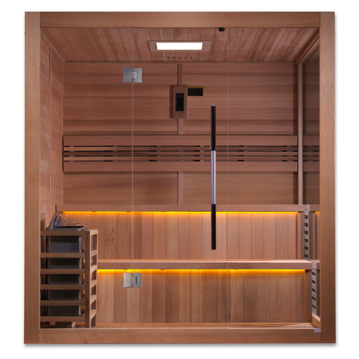 Golden Designs "6-Person Indoor Sauna with Red Cedar Interior - Kuusamo"