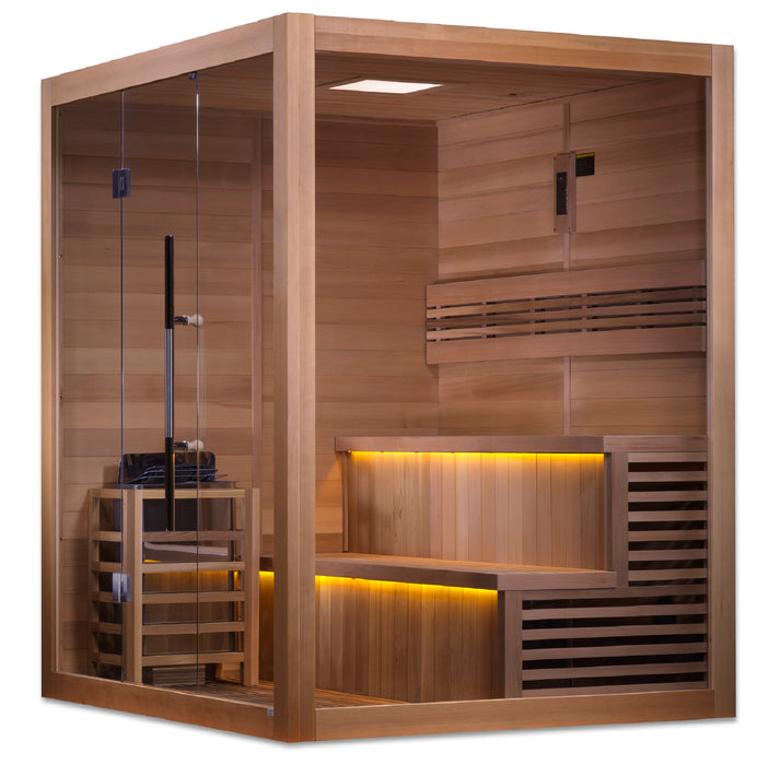 Golden Designs "6-Person Indoor Sauna with Red Cedar Interior - Kuusamo"