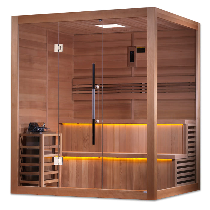 Golden Designs "6-Person Indoor Sauna with Red Cedar Interior - Kuusamo"