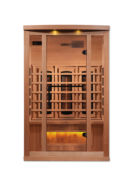 Golden Designs "2-Person Full Spectrum Infrared Sauna with Himalayan Salt Bar"