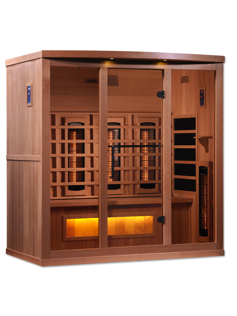 Golden Designs "4-Person Full Spectrum Infrared Sauna with Himalayan Salt Bar"