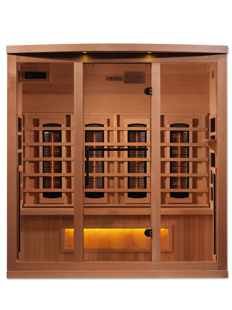 Golden Designs "4-Person Full Spectrum Infrared Sauna with Himalayan Salt Bar"
