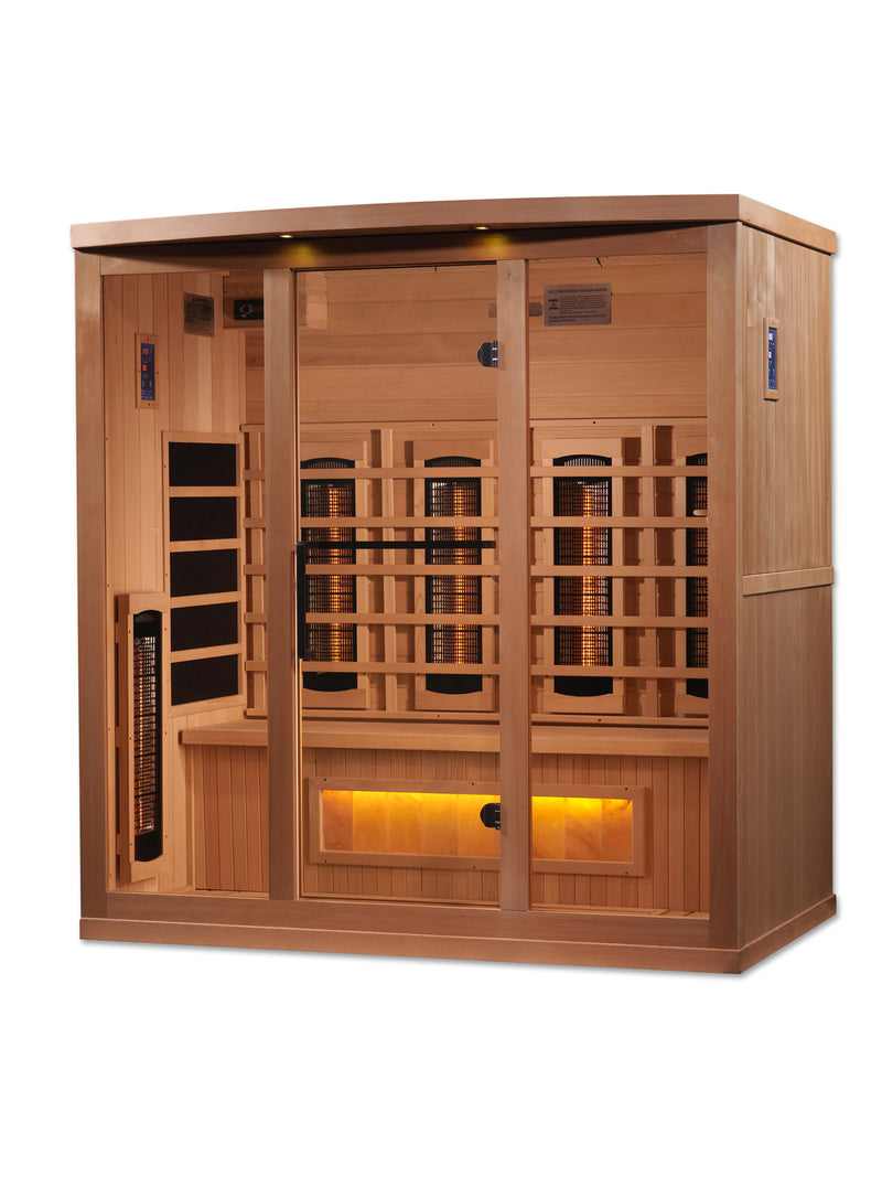 Golden Designs "4-Person Full Spectrum Infrared Sauna with Himalayan Salt Bar"