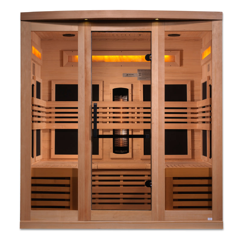 Golden Designs "6-Person Full Spectrum Infrared Sauna with Himalayan Salt Bar"