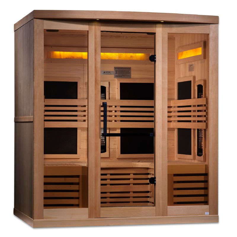 Golden Designs "6-Person Full Spectrum Infrared Sauna with Himalayan Salt Bar"