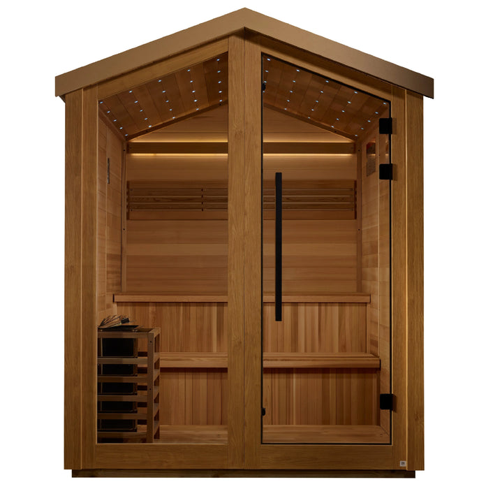 Golden Designs "Savonlinna" 6 Person Outdoor Traditional Sauna (GDI-8506-01) - Canadian Red Cedar Interior