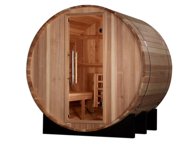 Golden Designs "2-Person Barrel Traditional Sauna - St. Moritz with Pacific Cedar"