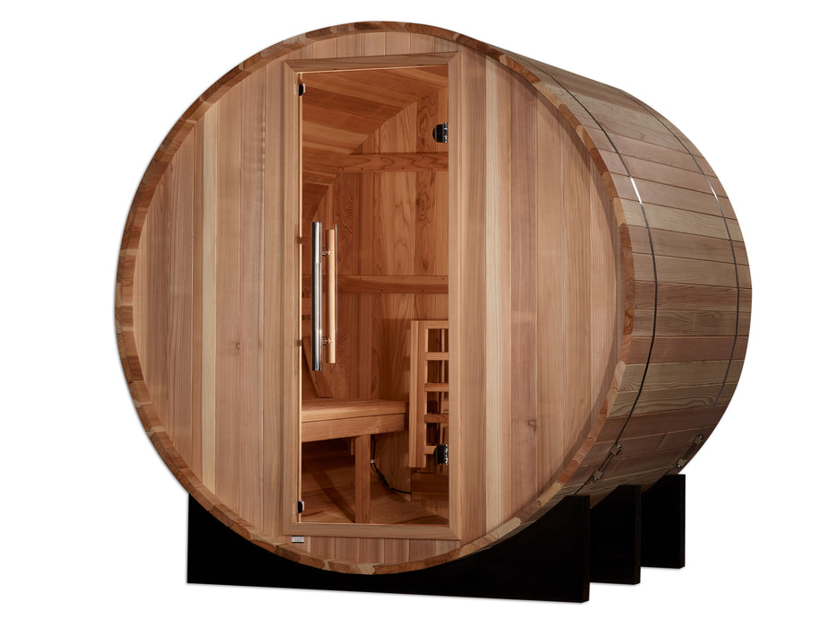 Golden Designs "2-Person Barrel Traditional Sauna - St. Moritz with Pacific Cedar"