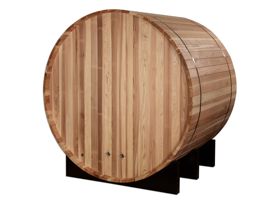 Golden Designs "2-Person Barrel Traditional Sauna - St. Moritz with Pacific Cedar"