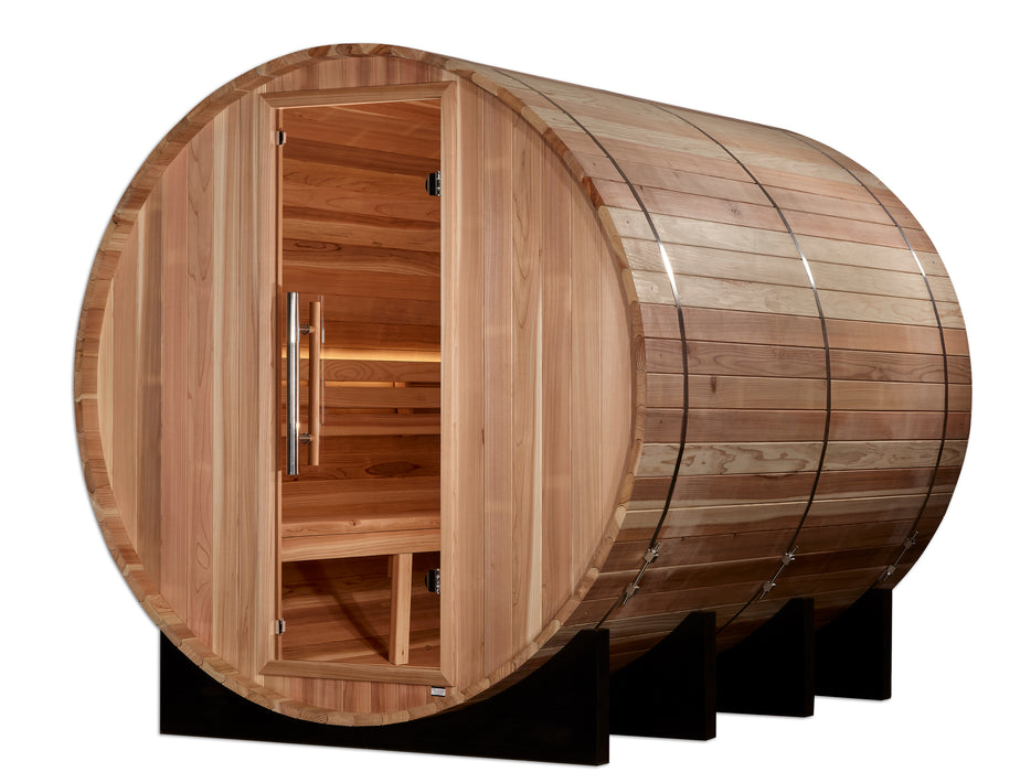 Golden Designs "6-Person Barrel Traditional Sauna - Klosters with Pacific Cedar"