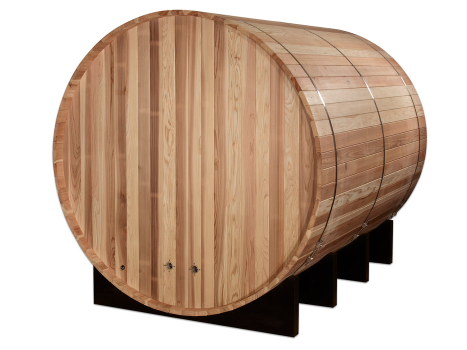 Golden Designs "6-Person Barrel Traditional Sauna - Klosters with Pacific Cedar"