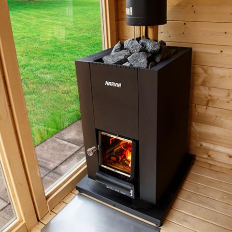 Harvia Linear Series 14.3kW Wood-Burning Sauna Stove
