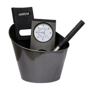 Harvia Steel Bucket and Ladle Set with Thermometer and Hygrometer