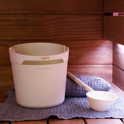 Harvia Helmi Sauna Bucket and Ladle Set