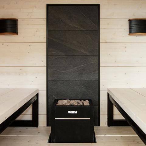 Harvia Decorative Stone Wall with Aluminum Frames