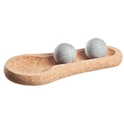 Hukka SoleJoy Sauna Massage Stones w/ Natural Cork Base, Spheres, 2 Pieces — 16030