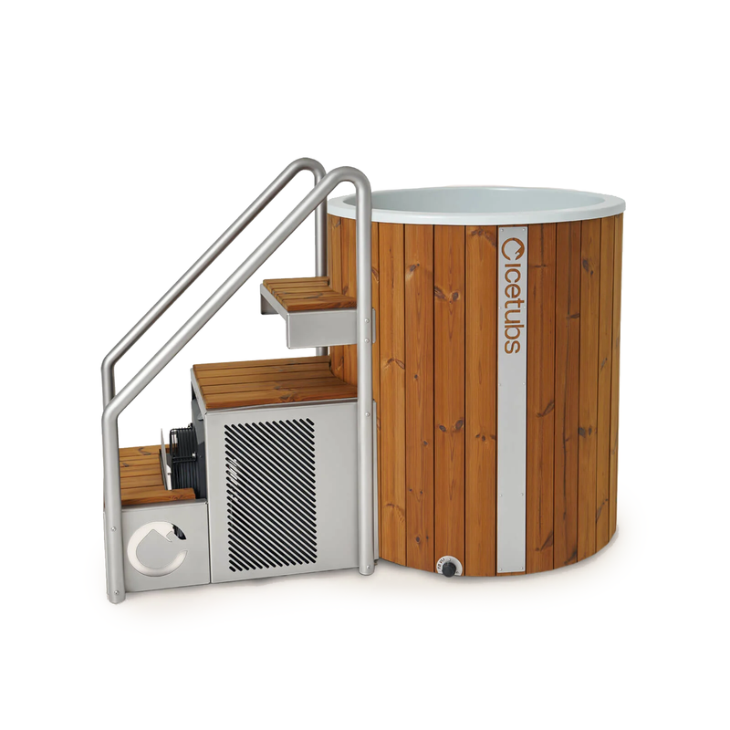 Icetubs IceBarrel Thermowood & Stainless Steel Cold/Hot Plunge — XL / With stairs