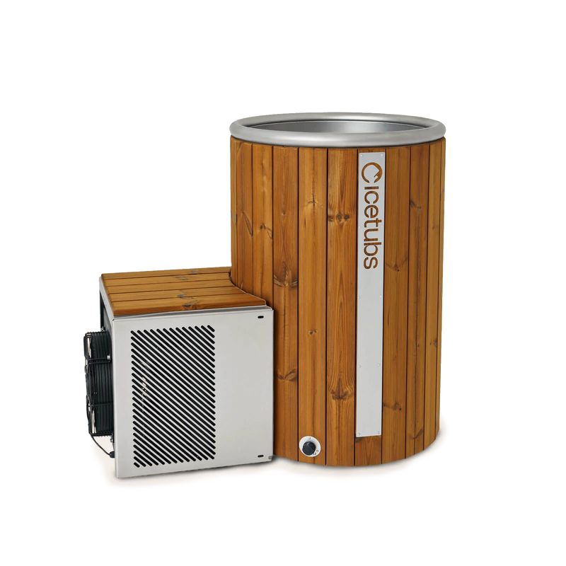 Icetubs IceBarrel Thermowood & Stainless Steel Cold/Hot Plunge — Standard / Without stairs