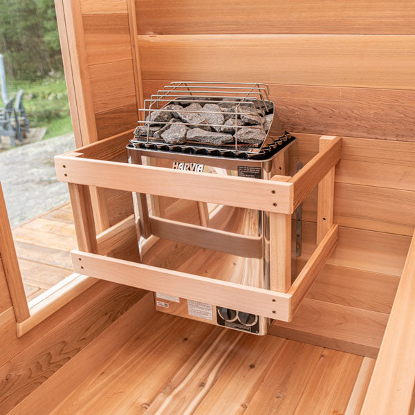 Luna Sauna: Canadian Timber Collection, Handcrafted Eastern White Cedar, 2-4 Person Seating, Ready-to-Assemble Kit with Solid Cedar Floor Joists and Walls