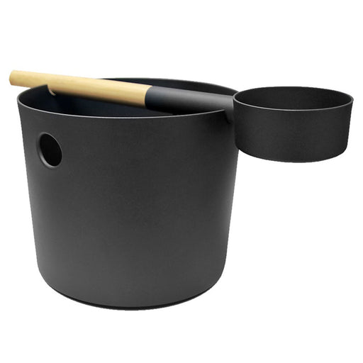 KOLO Sauna Set 1 Bucket & Ladle Set — 5 Liter — Black