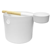 KOLO Sauna Set 1 Bucket & Ladle Set — 5 Liter — White