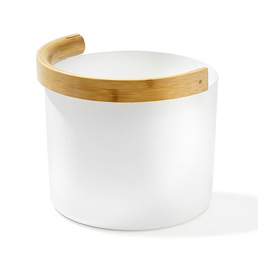 KOLO Bucket 2 Curved Bamboo-Handle Sauna Bucket — 5 Liter — White