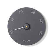 KOLO Round Sauna Thermometer — Celsius or Fahrenheit — Black / Celsius