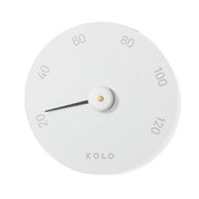 KOLO Round Sauna Thermometer — Celsius or Fahrenheit — White / Celsius