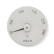 KOLO Round Sauna Thermometer — Celsius or Fahrenheit — White / Fahrenheit