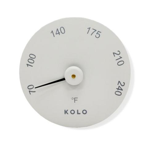 KOLO Round Sauna Thermometer — Celsius or Fahrenheit — White / Fahrenheit