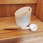 KOLO Sauna Set 4 Bucket & Ladle Set — 5 Liter — White