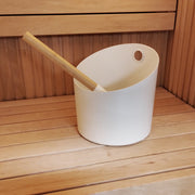 KOLO Sauna Set 4 Bucket & Ladle Set — 5 Liter — White