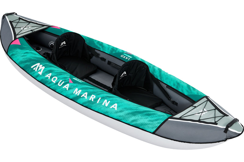 LAXO-320 Recreational Kayak - 2 Persons. Inflatable Deck. Kayak Paddle Set Included.