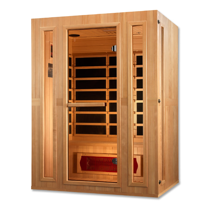 Golden Designs "3-Person Corner Low EMF Infrared Sauna - Maxxus"