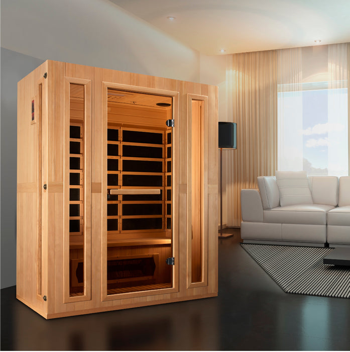 Golden Designs "3-Person Corner Low EMF Infrared Sauna - Maxxus"