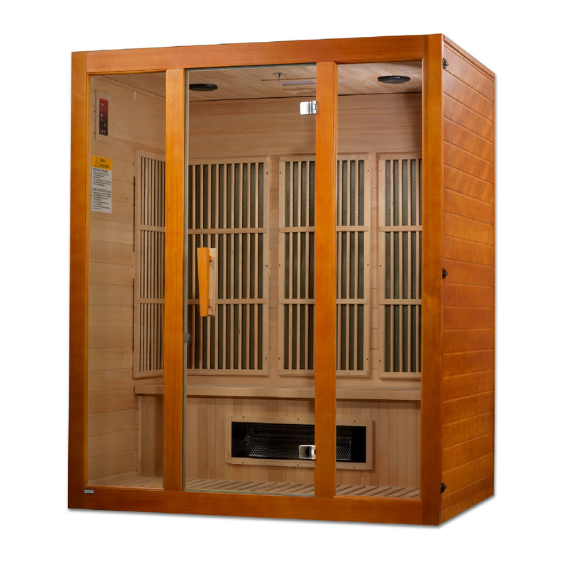 Golden Designs "3-Person Corner Low EMF Infrared Sauna - Maxxus"