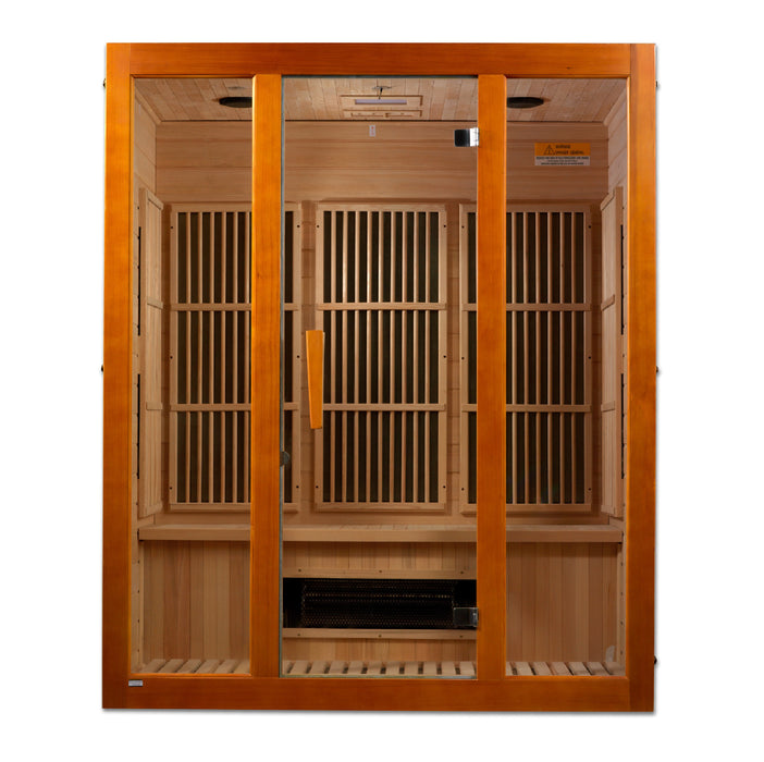 Golden Designs "3-Person Corner Low EMF Infrared Sauna - Maxxus"