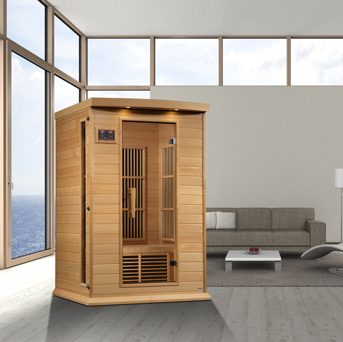 Golden Designs"2-Person Near Zero EMF Infrared Sauna - Maxxus"