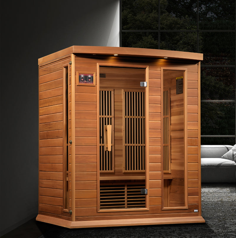Golden Designs "3-Person Near Zero EMF Cedar Infrared Sauna - Maxxus"