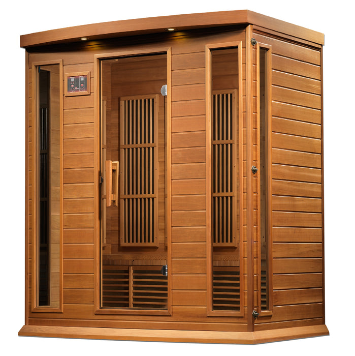 Golden Designs "4-Person Corner Near Zero EMF Infrared Sauna - Maxxus"