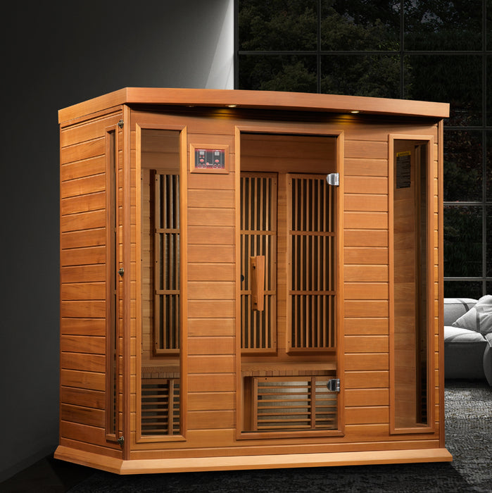 Golden Designs "4-Person Corner Near Zero EMF Infrared Sauna - Maxxus"