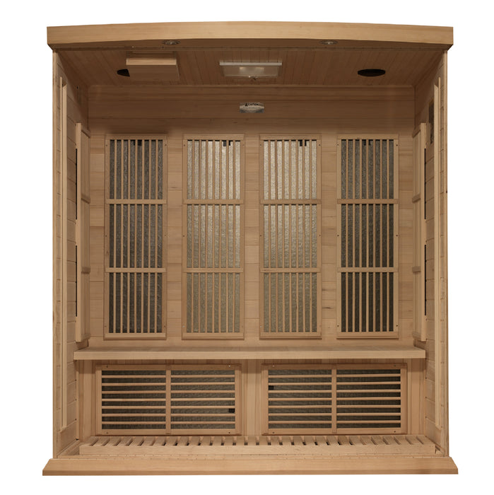 Golden Designs "4-Person Corner Near Zero EMF Infrared Sauna - Maxxus"